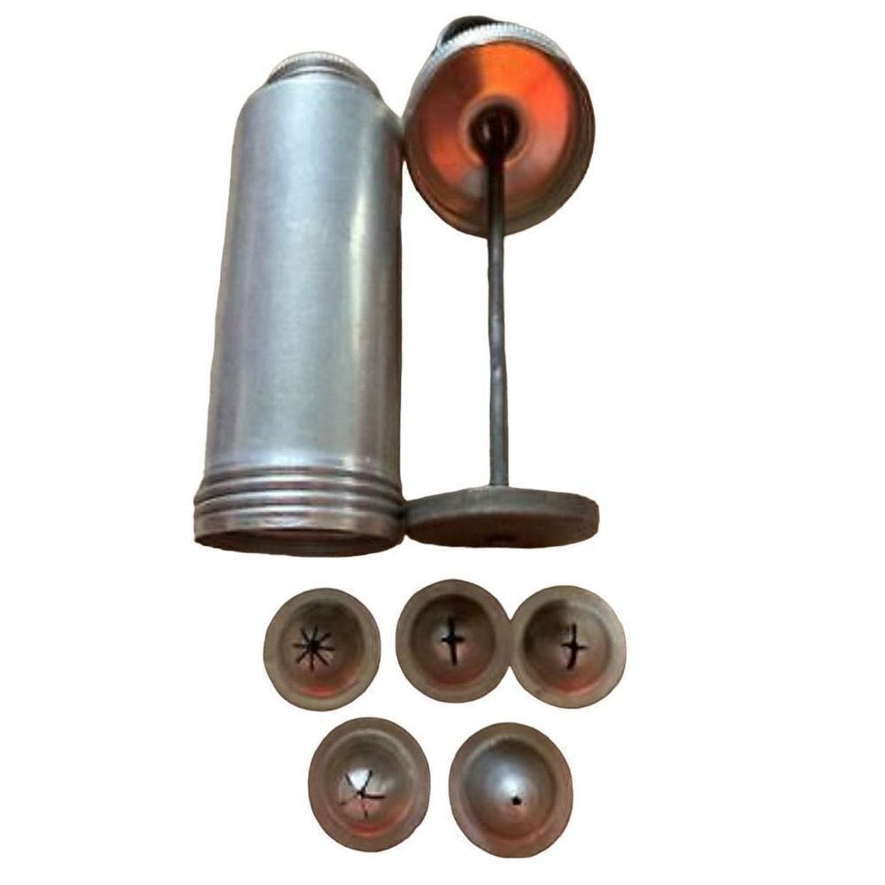 Vintage Mirro Small Icing Decoration Press With 5 Tips